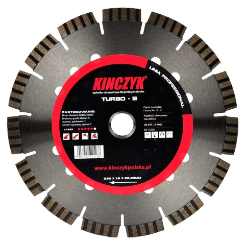Tarcza diamentowa KIŃCZYK TURBO-B 400mm
