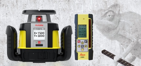 Laser Obrotowy Leica Rugby CLH z CLX200 + COMBO detektor