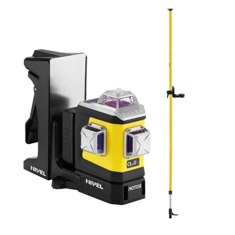 Laser krzyżowy Nivel System CLx3V MOTOR + tyczka rozporowa