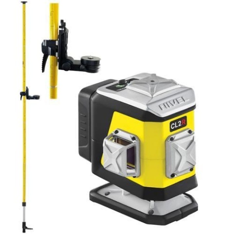 Laser krzyżowy Nivel System CL2R + tyczka rozporowa