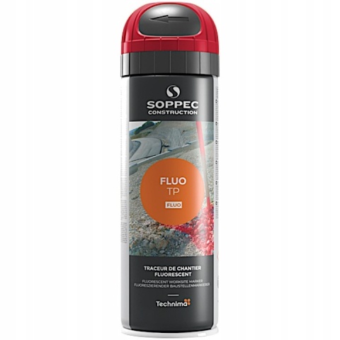 Farba geodezyjna Soppec FLUO+12 czerwona - karton 12 szt.