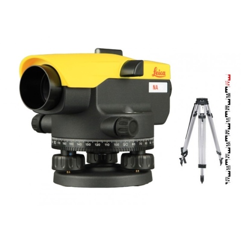 Niwelator optyczny Leica NA332 – zestaw ze statywem i łatą
